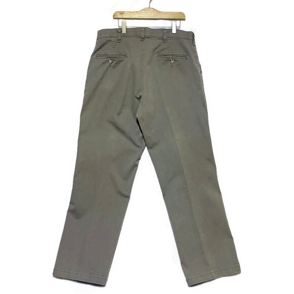 Lee Custom Fit Slacks Pants Men's Size 34x30 Greenish Brown - Picture 2 of 7